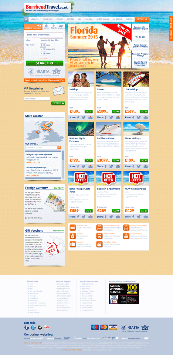 Mẫu template website du lịch công ty barrhead travel