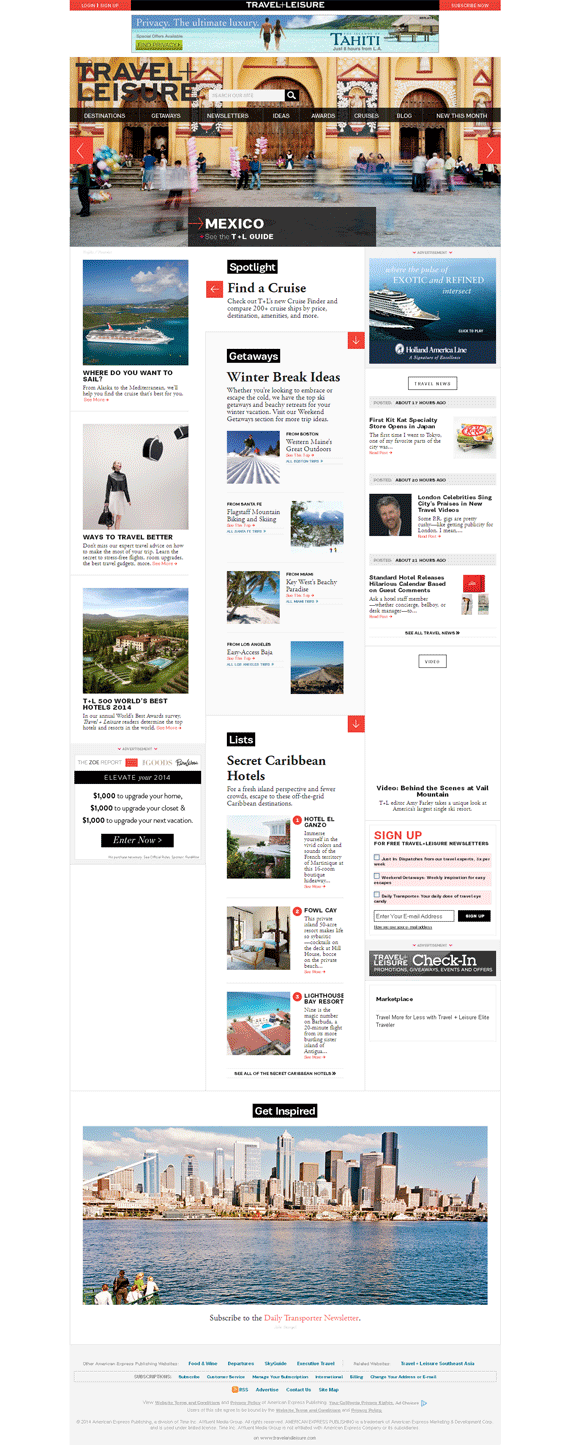 Mẫu template website du lịch công ty Leisure travel