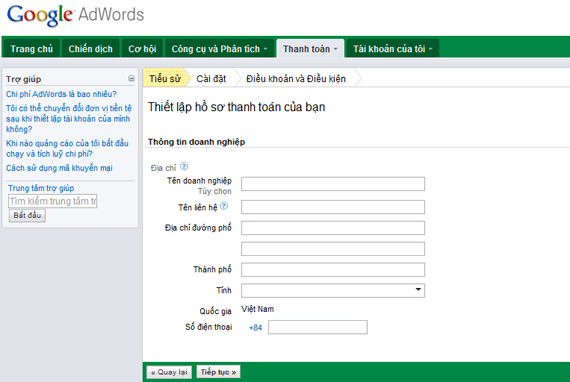 Hướng dẫn tạo chiến dịch quảng cáo google adwords 16 Hướng dẫn tạo chiến dịch quảng cáo google adwords 16