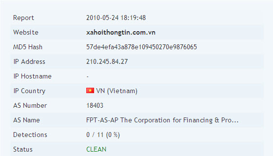 Quét virus miễn phí cho các webiste với 9 bộ máy quét trực tuyến 02 Quét virus miễn phí cho các webiste với 9 bộ máy quét trực tuyến 02