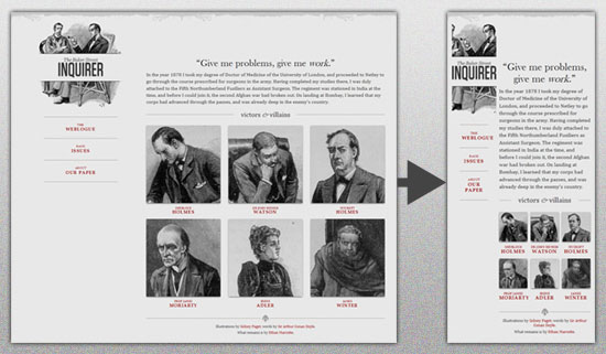 Flexible layout, responsive web design