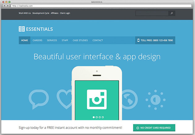 Thiết kế website phẳng