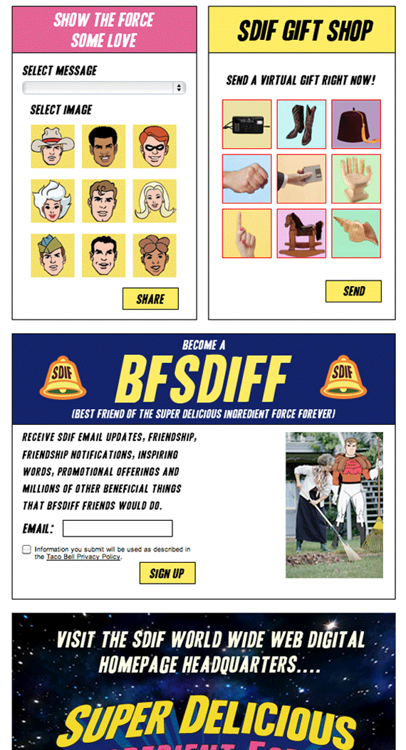 thiết kế web của Taco Bell, thiết kế website sáng tạo thiết kế web của Taco Bell, thiết kế website sáng tạo