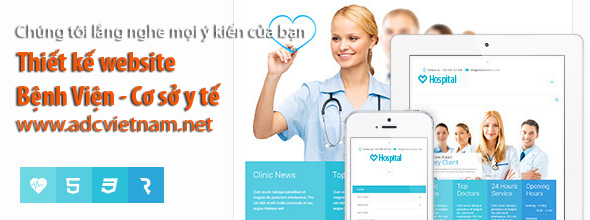 THIẾT KẾ WEBSITE BỆNH VIỆN, CƠ SỞ Y TẾ - MANG LẠI DỊCH VỤ TIỆN LỢI CHO BỆNH NHÂN