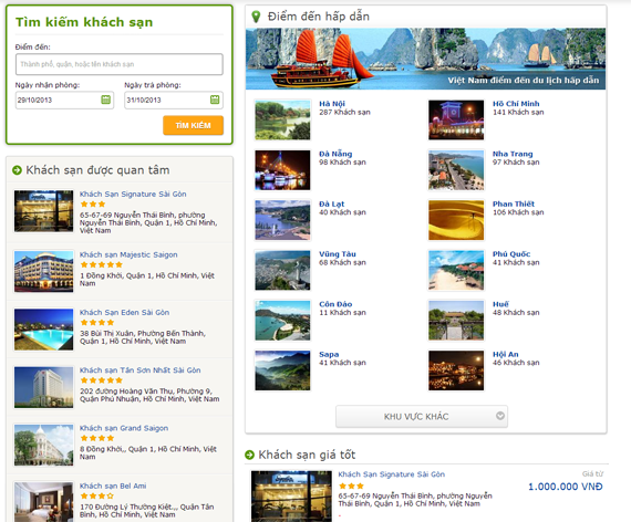 Thiết kế website khách sạn