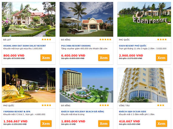 tính năng đặt phòng trong thiết kế website khách sạn