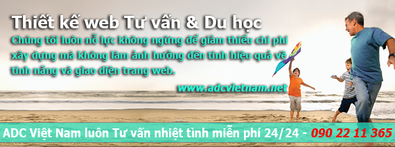 thiết kế website tư vấn du học