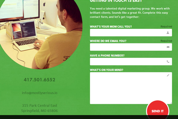 trang liên hệ của mostly serious