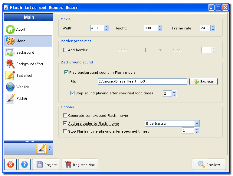 Thiết kế banner FLASH bằng Flash Intro and Banner Maker - 01